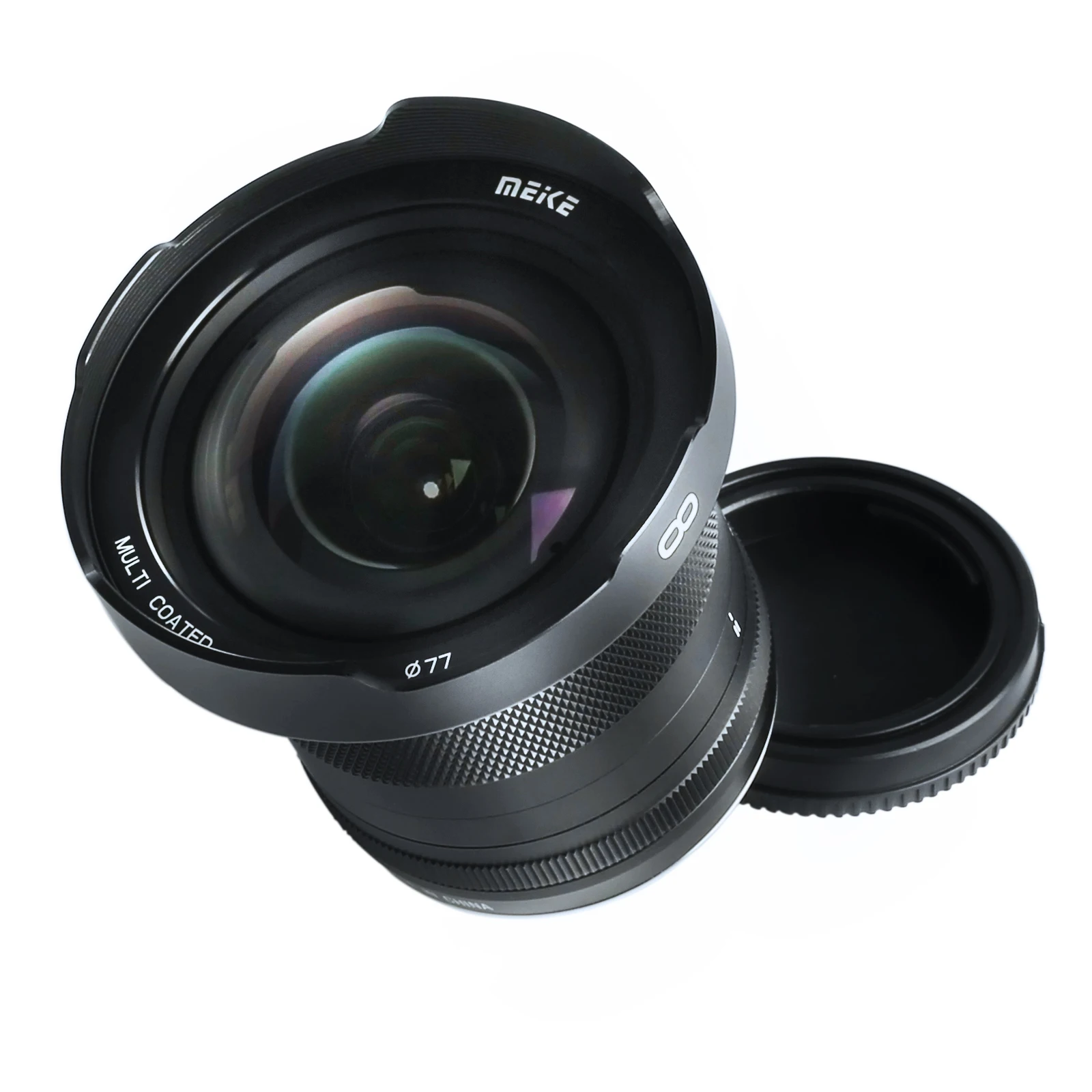 Meike 8mm F2.8 프라임 초광각 제로 디스토션 렌즈 마이크로 4/3 M43 파나소닉 루믹스 올림푸스 카메라 GH4 GH5 GH6용 수동 초점 렌즈