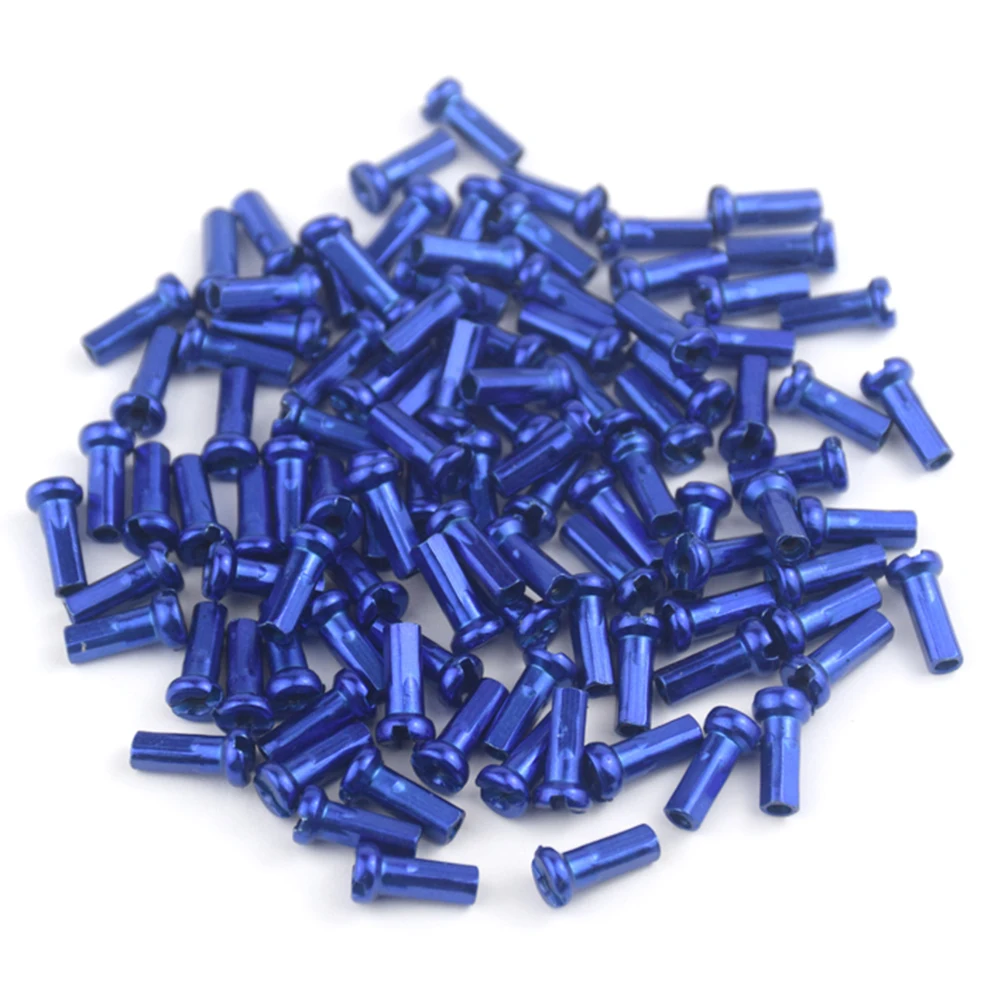50pcs Mountain Bike Wheel Spoke Nipples 14G 2mm Spokes MTB Bicycle Parts