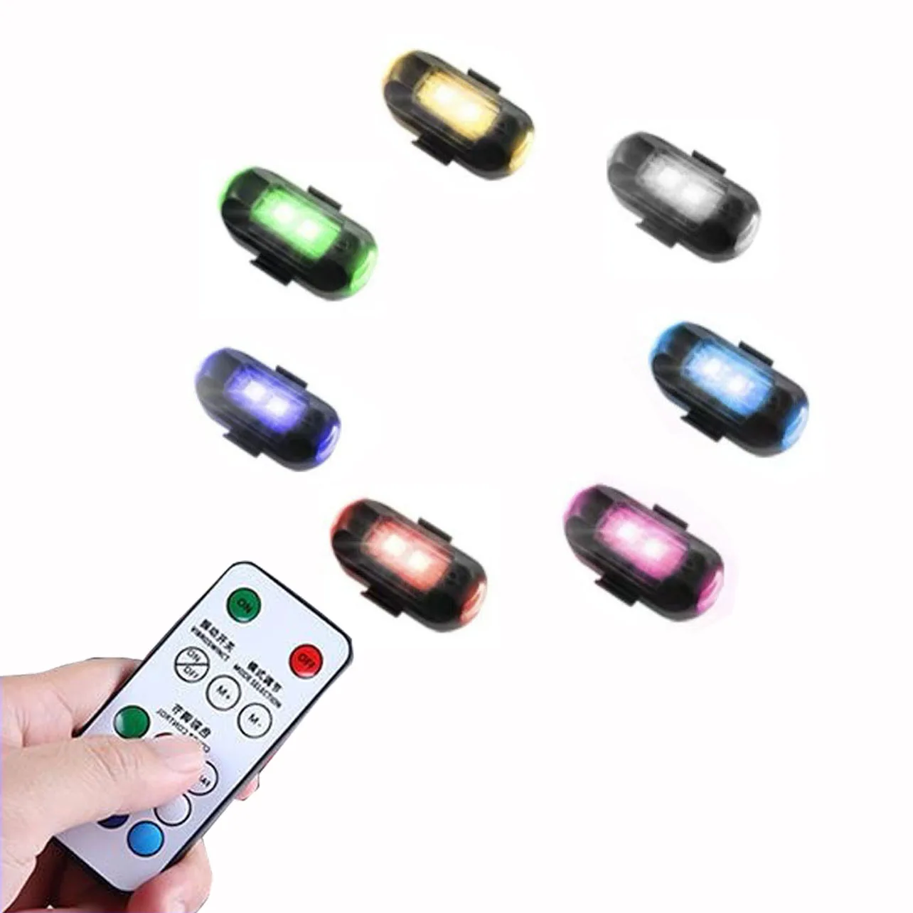 Remote 4x 10x LED Anti collision Warning Light Mini Signal Light Drone