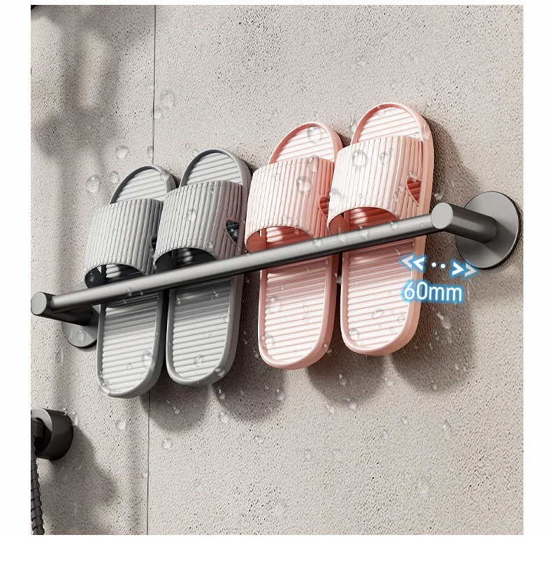 Lot De 4 Porte-chaussures Muraux En Aluminium - Support Pour Pantoufles, Salle De Bain, Cuisine Ou Camping-car (charge 5 Kg)