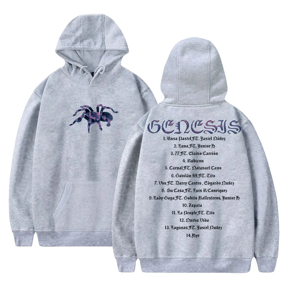thumbnail image 1 of Sudadera con capucha de Peso Pluma, estilo hip hop, unisex, divertida, informal, con estampado de rapero GÉNESIS, 1 of 5