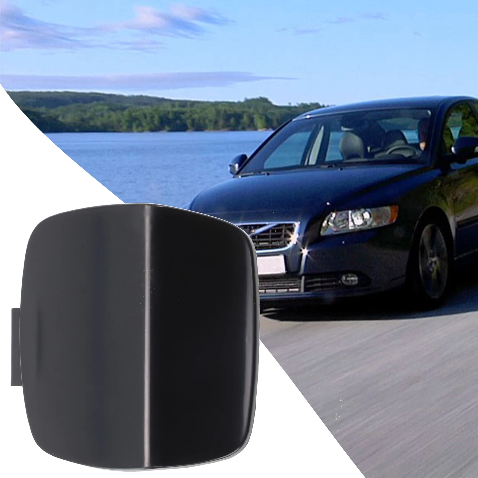 

1 PC Auto Rear Bumper Tow Hook Cover Cap 39886337 Fit For Volvo S40 V50 2008 2009 2010 2011 2012 Black Plastic Tow Hook Cap