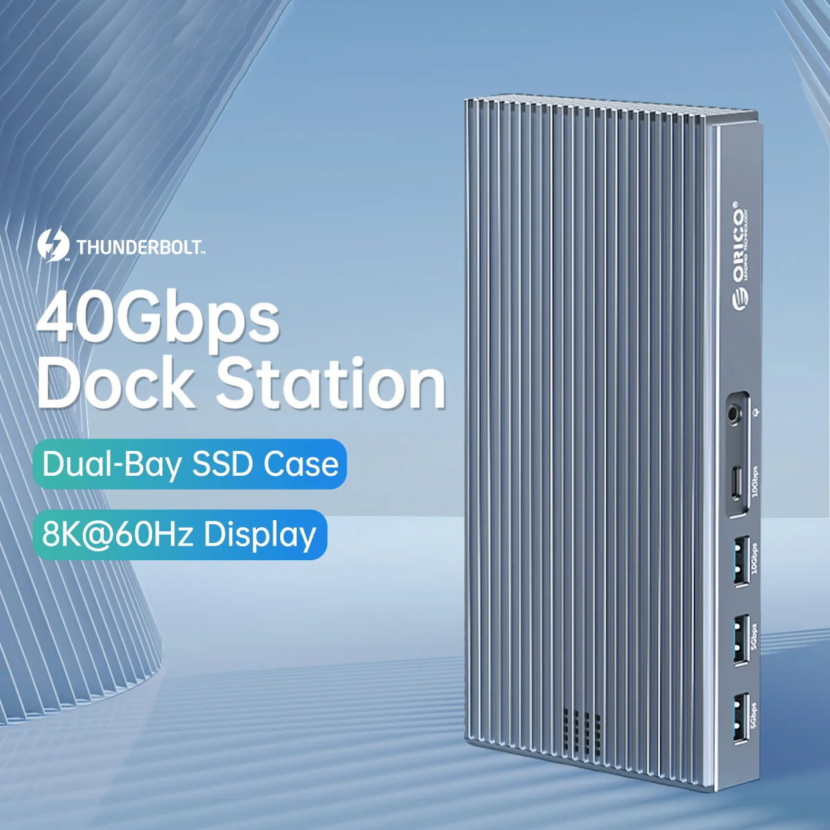 Docking Station Orico Thunderbolt 3 Con Custodia M.2 Nvme Ngff 9 In 1 Docking Staion Per Laptop Usb C Con Hub Da 40 Gbps