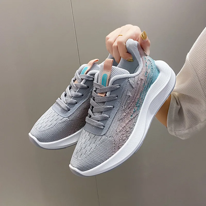 

2023 New Sneakers Women Trends Arrivals Sports Running Shoes Tennis Female Mesh Trainers Comfort Thick Bottom Athletic Shoes