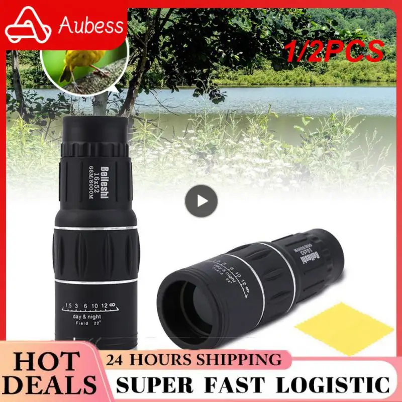 

1/2PCS Dual Focus Monocular Telescope16x Zoom Binoculars 66M/8000M Scope Adjustable focus length ocular lens according