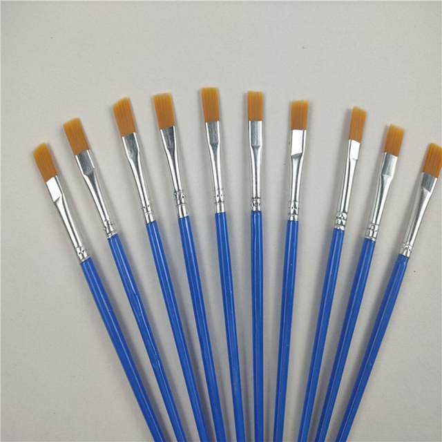 100 Pieces Watercolor Paint Brushes Watercolor Brushes Flat Head Artist Brushes for Drawing Oil Painting Inks Watercolor Acrylic