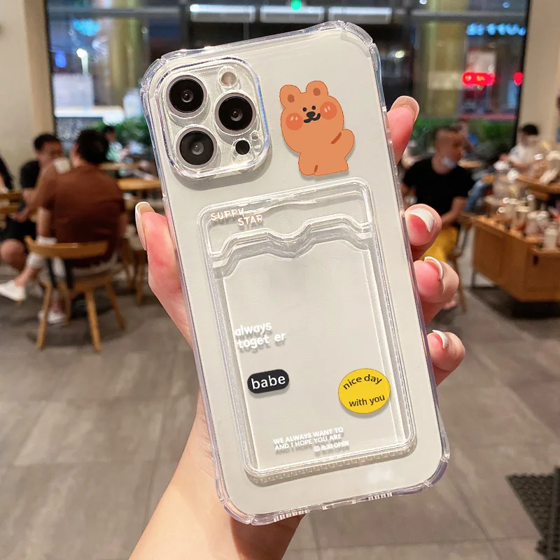 Universal Card Holder Wallet Phone Case - Premium Soft Silicone Cover