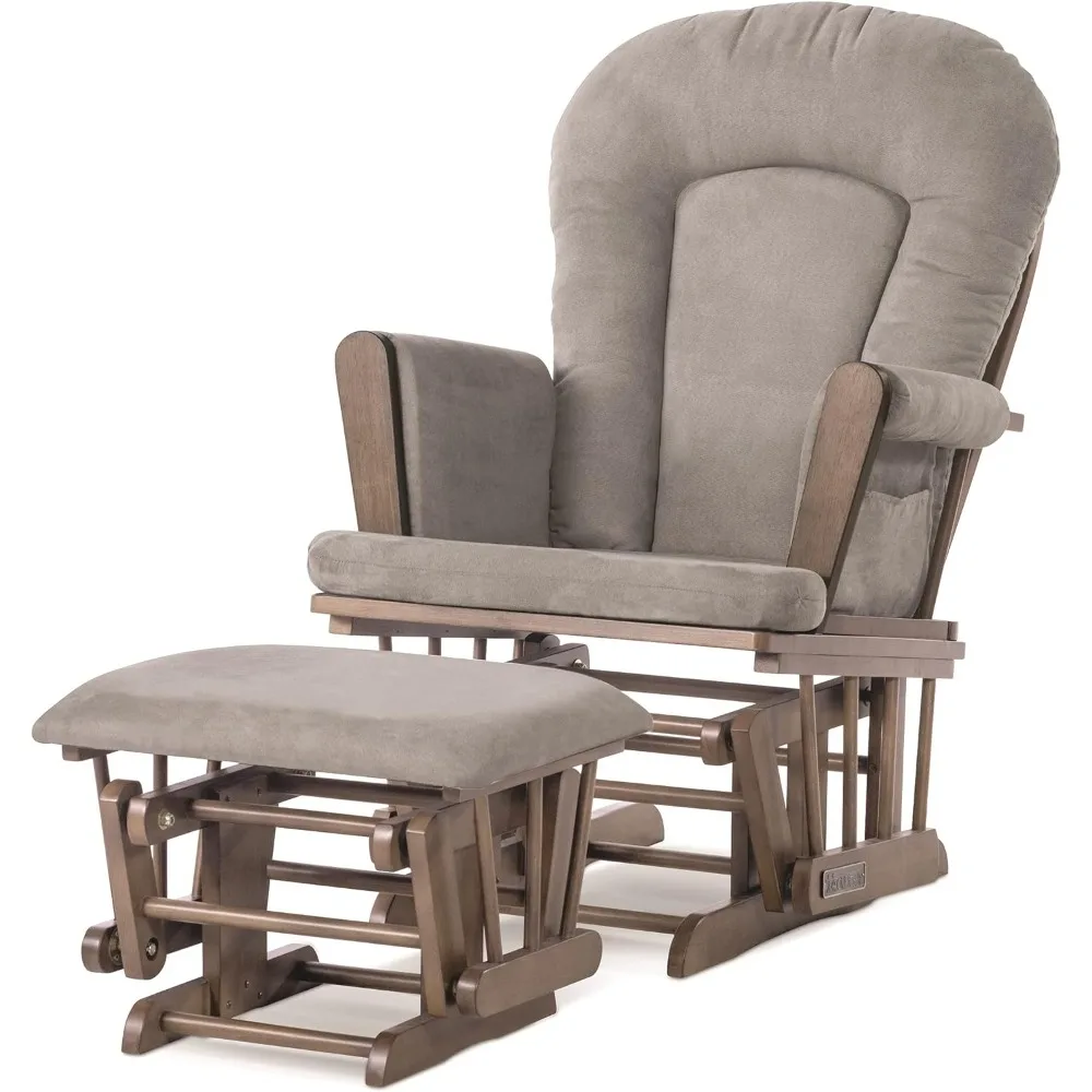 

Детское ремесло спокойный планер рокер и пуфик набор, мягкая подушка с карманами для хранения, твердая деревянная основа и рамка (какао бобов