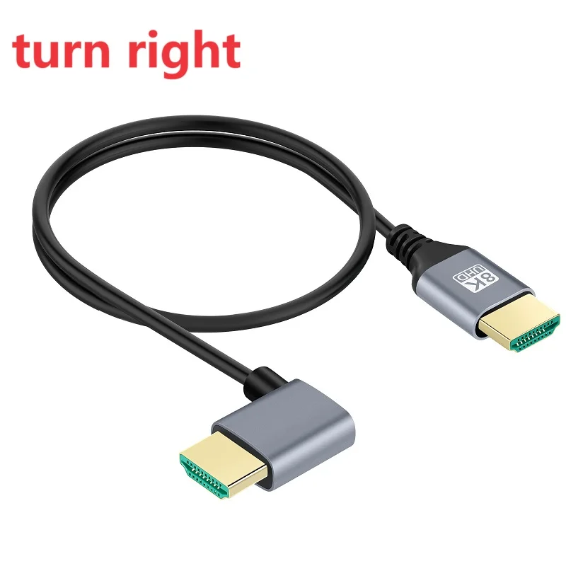 8K HDMI Cable Male to Male 90 degree Left/Right/UP/Down Angle for HD TV Laptop Projector PS4 PS5