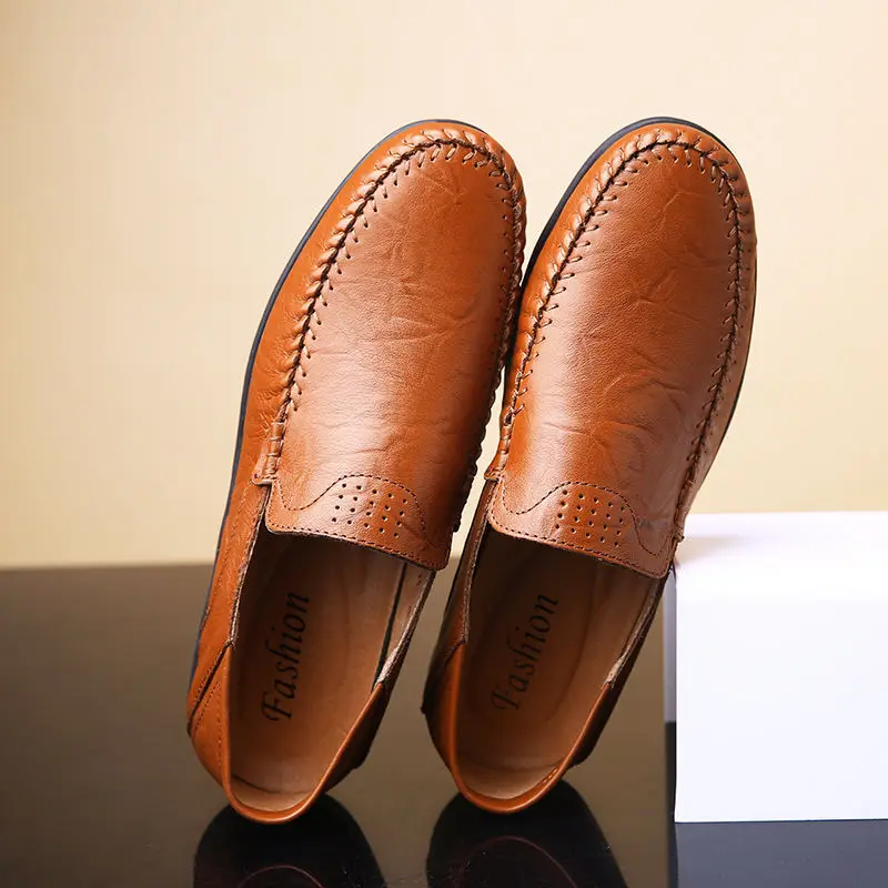 Men's Driving Shoes Fashion Leather Slip-On Leisure Size 39-44