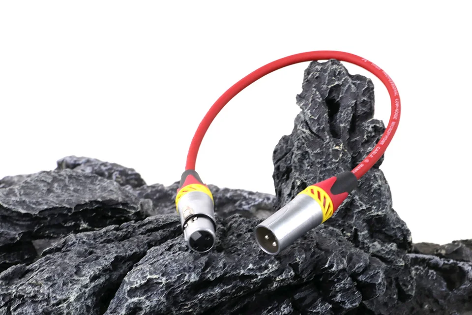 Xlr-Kabel 3-poliger Stecker auf Buchse m/f ofc symmetrisches Audio-Mikrofon abgeschirmtes Leitungs kanonen verlängerung kabel für Monitormischer-Verstärker lautsprecher – Detail 6