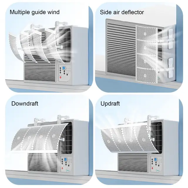Window Air Conditioners Deflector Adjustable Air Conditioning Windshield Deflector with Universal Bracket for Easy Installation 3