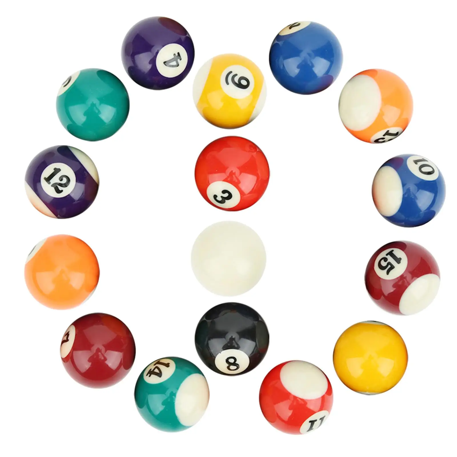 38MM Mini Pool Table Billiard Ball Kit Children's Toy Set Eco-friendly Resin Accessory