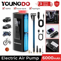 YOUNGDO Tyre Inflator Portable Air Compressor Digital Air Pump Electric Tire Inflator Quick Inflation Pump For Motocycle Bicycle 1