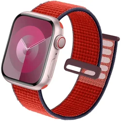 Nylon Loop Strap Bracelet - 38mm-40mm-41mm (Tricolor red 67)