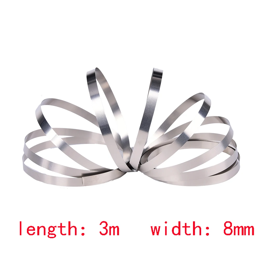 3 Meters Pure Ni Plate Nickel Strip Tape For Li 18650 Battery Spot Welding Tools pure nickel strip 5 meters 0 1 0 15 0 2mm thickness for li ion battery pack welding 99 96% high purity nickel strips