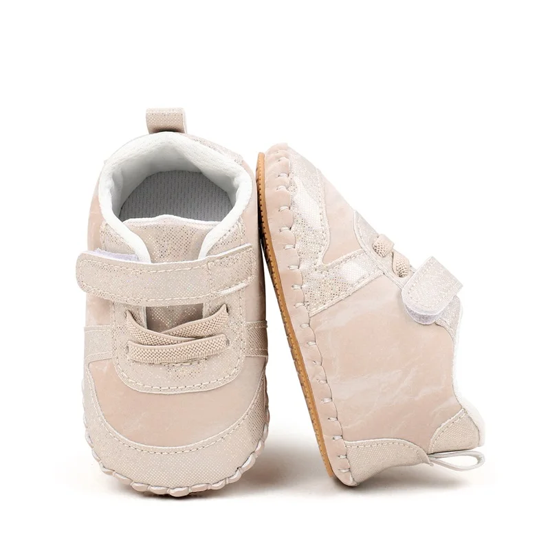 Newborn Baby Girls Boys Sneakers Fashion Soft Non-Slip Infant First Walking Shoes Spring Summer Toddlers Faux Leather Crib Shoes