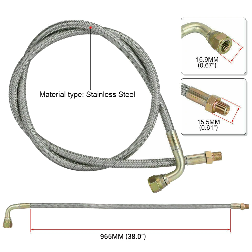 Universal Turbo Oil Feed Line Oil Return Line Drain Kit 1/8 NPT 4AN T3 T4 T3/T4 T04E T70 T66 T67 GT35 GT45