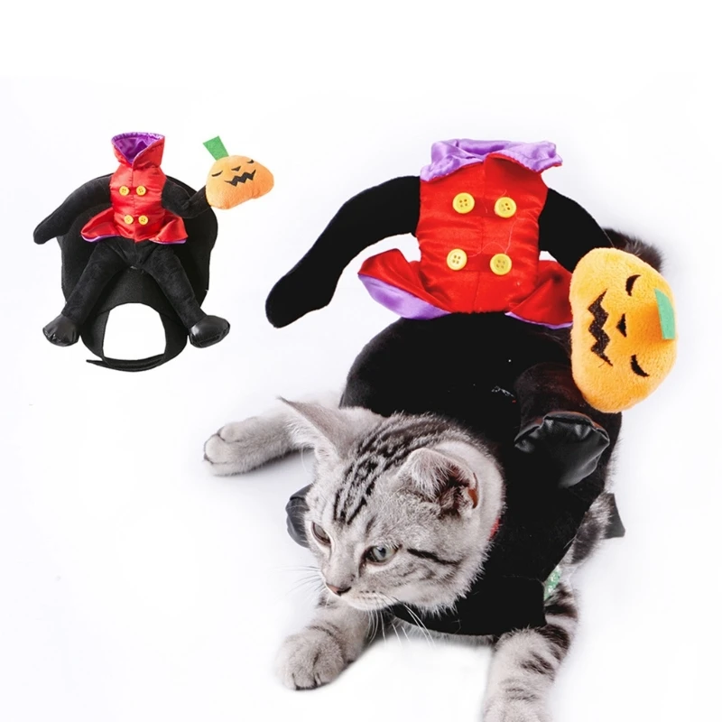 

Small Dogs Halloween Costume Cat Pumpkin Costumes Party Clothes Cat Photography Outfit Medium Dogs Holiday Festival Suit