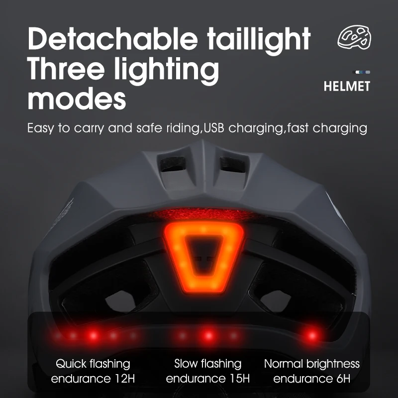 Bike Helmet Rechargeable LED For Men Women Bicycle Cycling