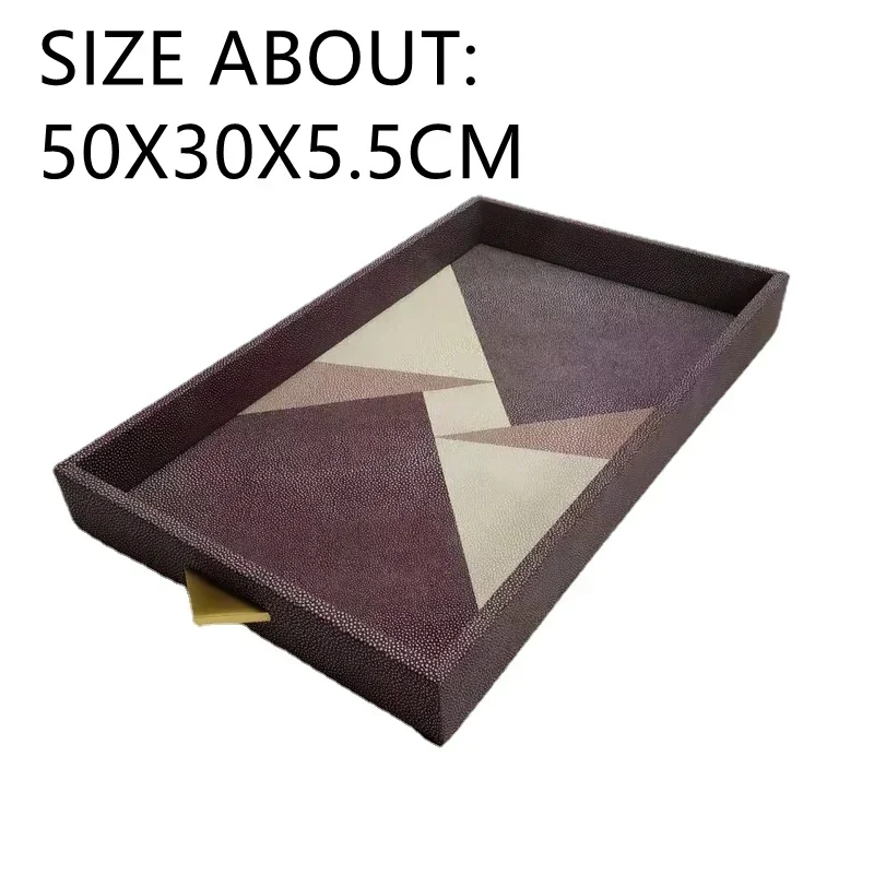 Leather Storage Tray Metal Bedroom Decorative Cosmetics Desktop Makeup Organizer Organize Perfume Lipstick Dressing Table Rack 3