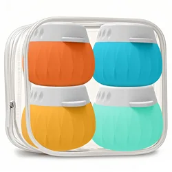 Silicone Travel Toiletry Containers Set - Leak - Proof, Reusable, 40ml Jars - Silicone (B)