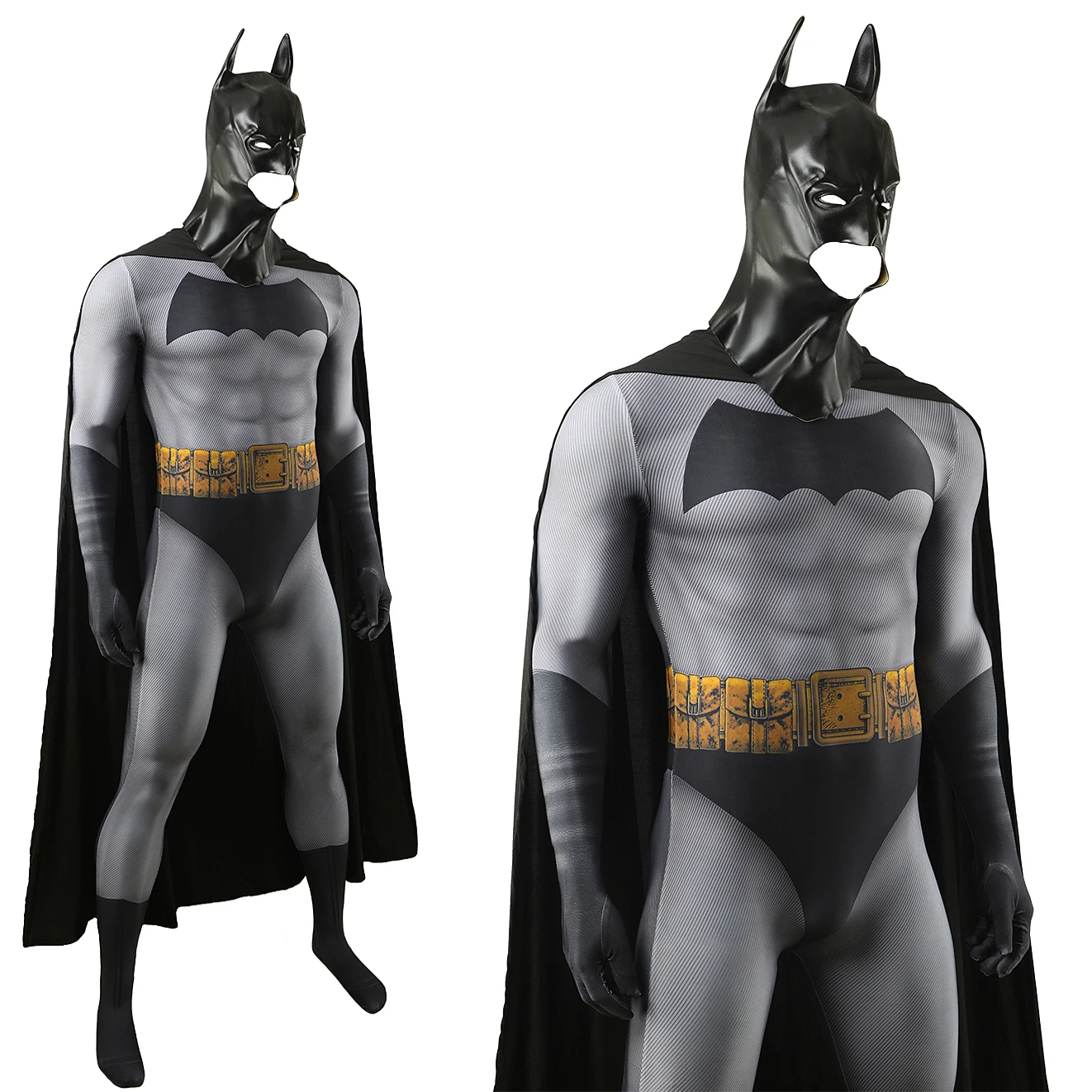 Black Spandex Zentai Bodysuit Cosplay Costume for Adults