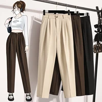 Plus Size Pants Woman 2024 Autumn Winter New Arrival High Elastic Waist Suit Pants High Quality Korean Style Straight Trousers - Image 2