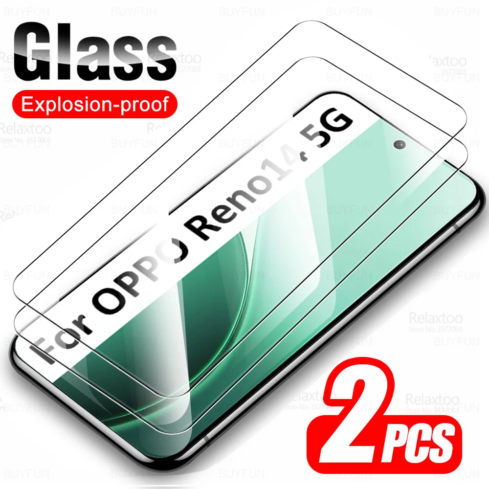 Premium Tempered Glass Screen Protector for Oppo Reno14 Series - 2 Pack