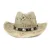 Cowboy hat fashion hollow handmade cowboy straw hat men's summer outdoor travel beach hat unisex solid color western cowboy hat 15