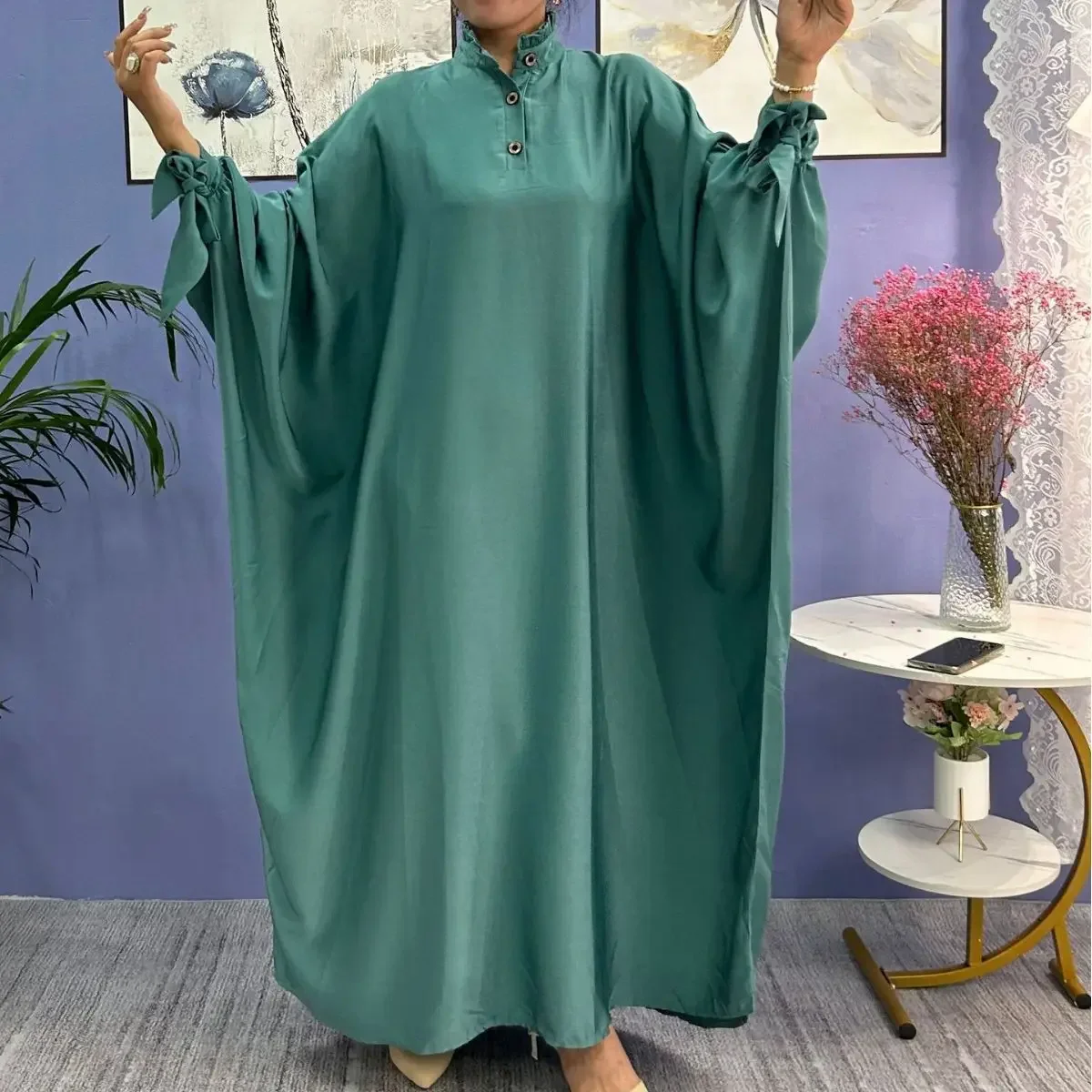 Muslim Abaya Dress Dubai  Dresses Loose Batwing Abayas for Women African Kaftan Robe Eid Mubarak Islam  عبايات نسائيه