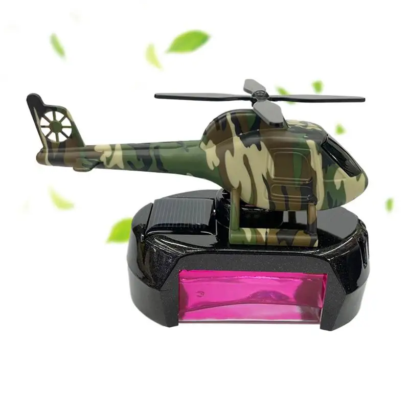 

Освежитель воздуха на солнечной энергии для автомобиля, камуфляжный дизайн вертолета, аромадиффузор для автомобиля, декоративный уникальный элегантный прочный Солнечный автомобиль
