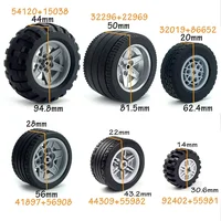 Construction Building Blocks Wheel Hub Technical Tire DIY Bricks Car Truck 69909 56908 32019 86652 56908 45982 41897 56908 54120 2