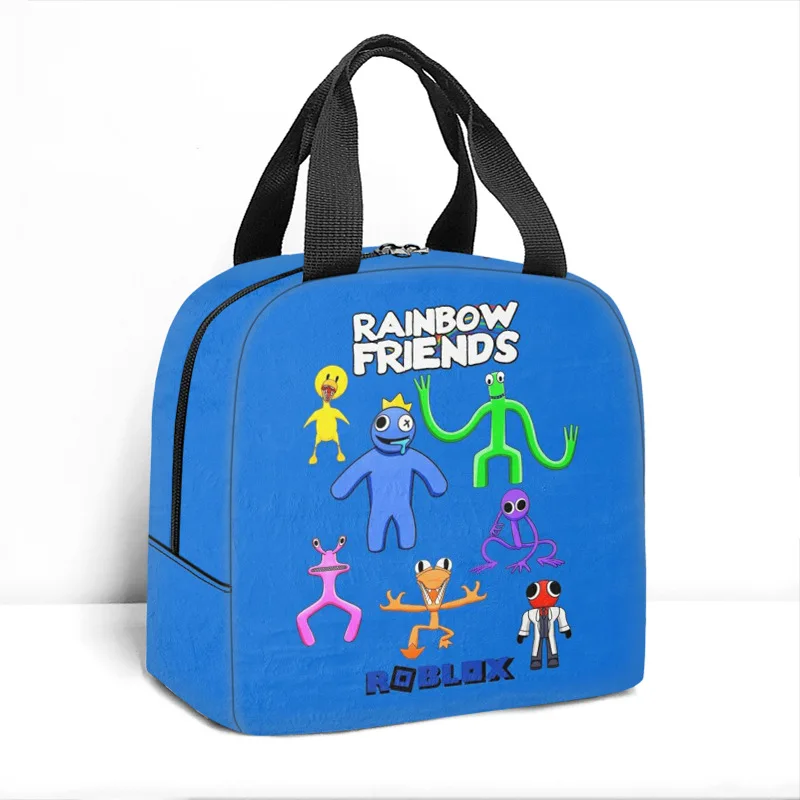 Rainbow Friends Game Bolsa de almuerzo portátil Comida a prueba de