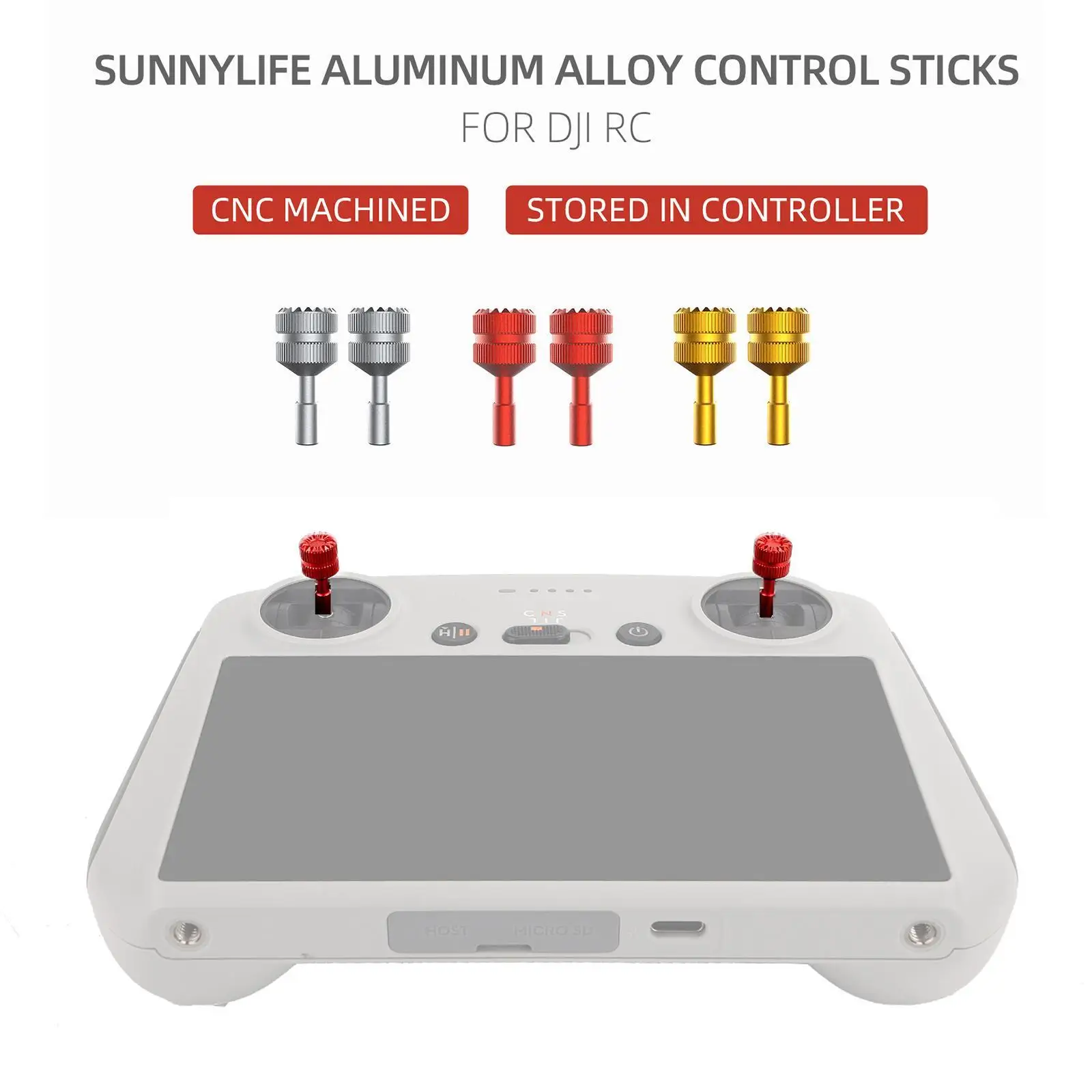 Per Dji Mini3 Pro Drone Rc Telecomando Thumb Stick Mini3 Pro Con Schermo Telecomando Joystick In Lega Di Alluminio