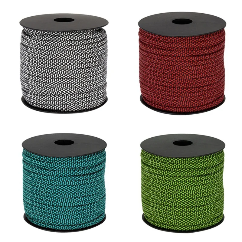 Uxcell Paracorde 550 Réfléchissante 100ft (30m) - 4mm 7 Brins - Rouge - Bobine
