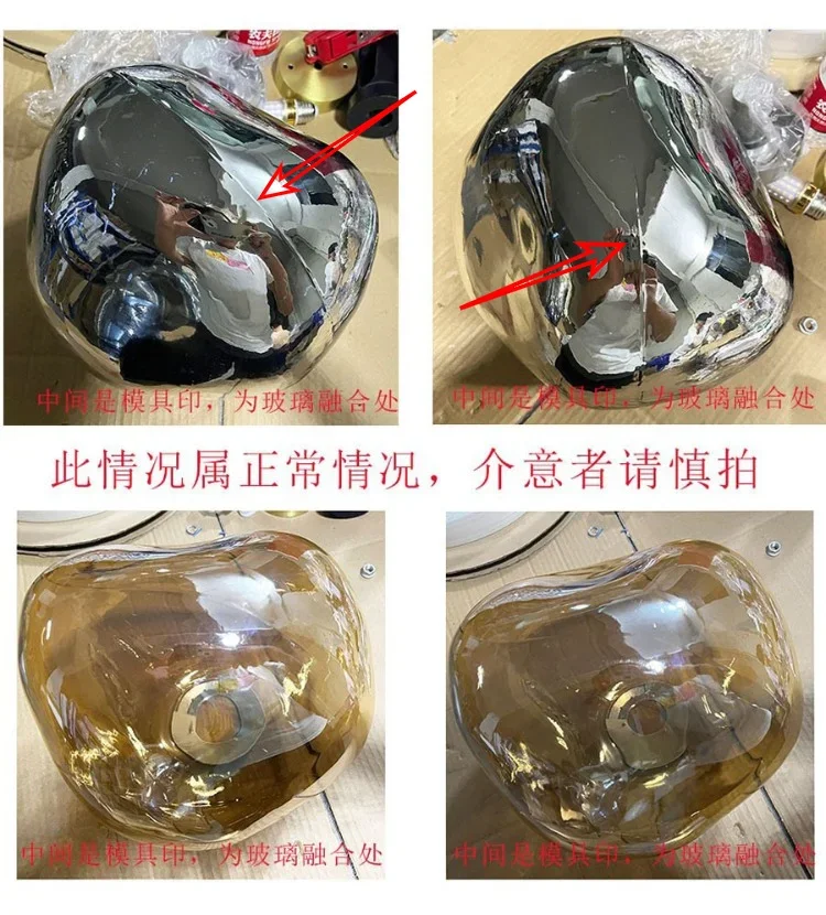 Description Picture 2 of itemNordic Art Deco Wall Lamp Bedside Corridor Ceiling and Wall Ambient Lighting Diffuse Reflection Mirror Silver Glass Sconces Lamp