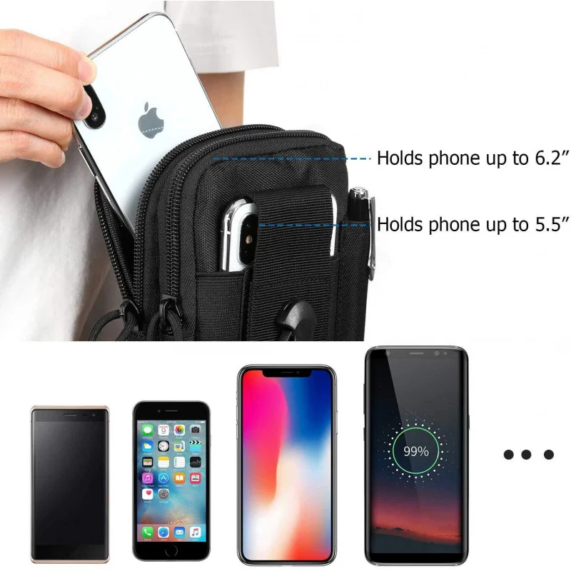 รูปสินค้า กระเป๋าคาดเอว EDC สายรัดหนา ใส่สมาร์ทโฟนได้