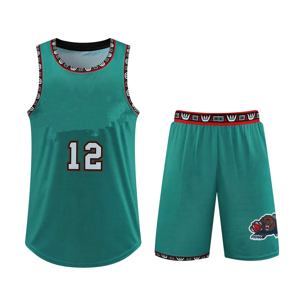 24/25 American men's sports kit 12 MORANT fans basketball jerseys game team short sleeve uniform training vest and shorts men sports suit basketball training clothes