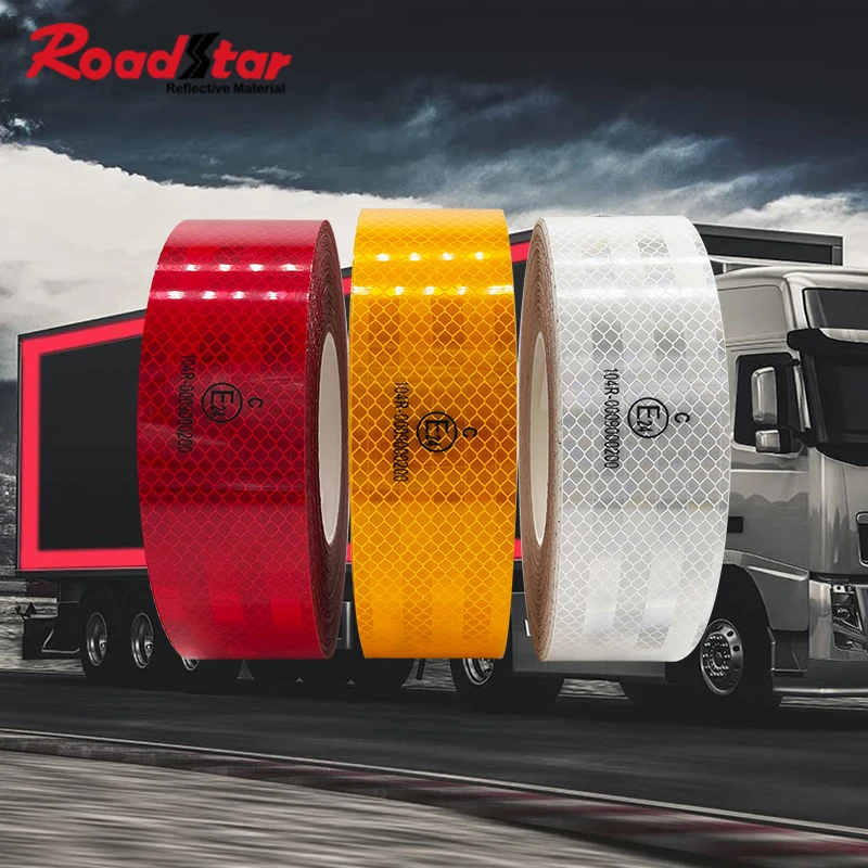 Roadstar PC Engineer Grade Prismatic Reflective Tape Printing ECE 104R Warning Tape for Road Safety