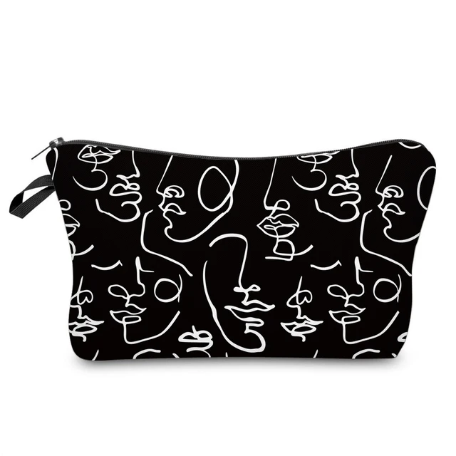 Deanfun Sloth Abstract Art  Cosmetic Bag Waterproof Printing Swanky Turtle Leaf Toilet Bag Custom Style for Travel  51476 55421