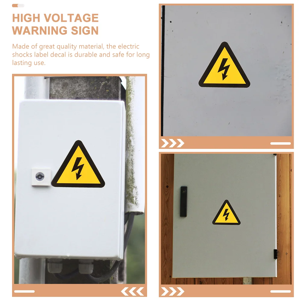 24 Pcs Label Caution Labels Electric Shocks The Sign High Voltage Warning Decal Labels