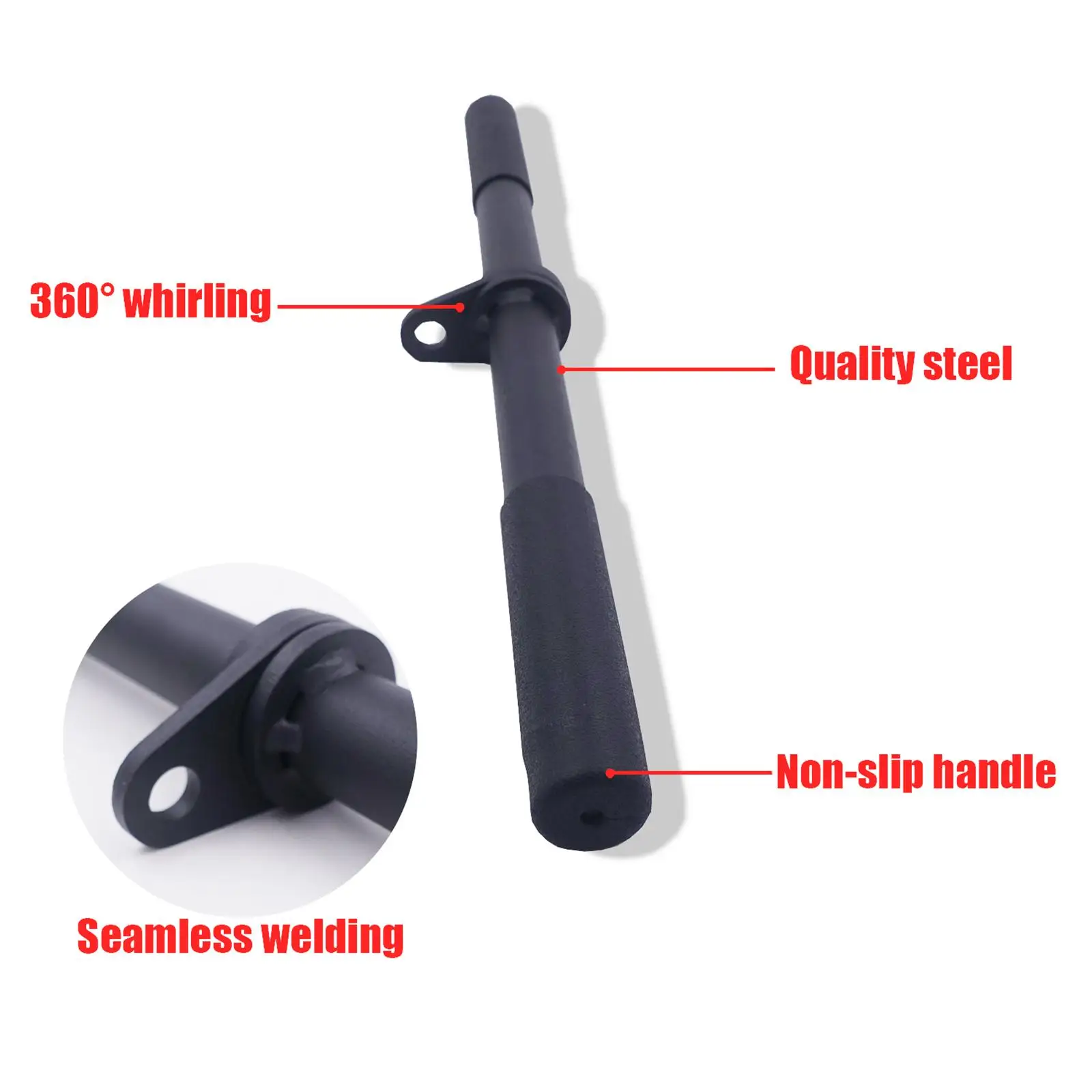 Barre LAT pour machine à câble - Accessoire rotation complète pour tractions et curls