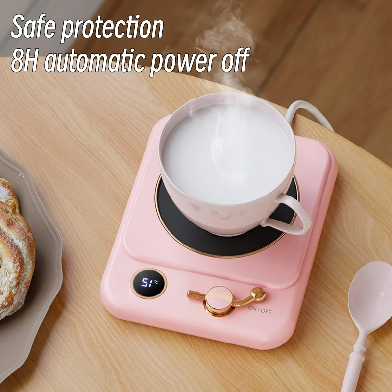 Coffee Cup Warmer Electric Mug Heater 220V Constant Temperature 55/65/75℃ Heated Coaster For Milk Tea Water Heating Pad Warm Mat