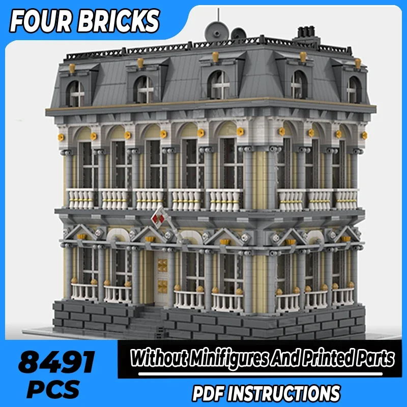 

Конструктор Moc, модель уличного вида, конструктор посольства, модульные блоки, подарки, игрушки для детей, Наборы для творчества