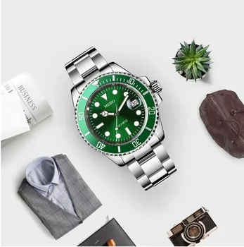 Men's Watch Green Water Ghost Calendar Watch High