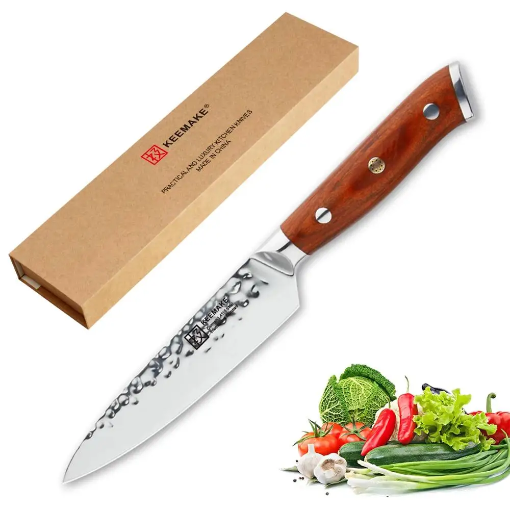 KEEMAKE 5'' Utility Knife German 1.4116 Steel Hammer Blade Kitchen