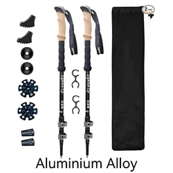 Set of 2 Adjustable Outdoor Trekking Poles (Aluminum alloy)