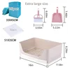 Extra Large Rabbit Litter Box Bunny Toilet with Drawer 50 Pet Toilet Film 25 Toilet Training Pad Cleaning Set Small Pet Box Pan 4