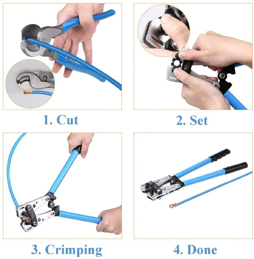 1 Ensemble D'outils De Sertissage De Cosses En Cuivre Pour - Temu